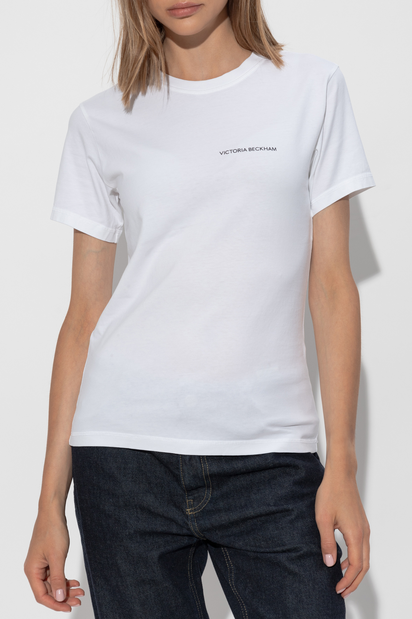 Victoria Beckham T-shirt with logo | Women's Clothing | Vitkac